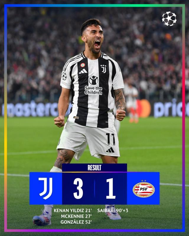 lpl竞猜-【欧冠】多点开花，尤文3比1轻取埃因霍温取得开门红